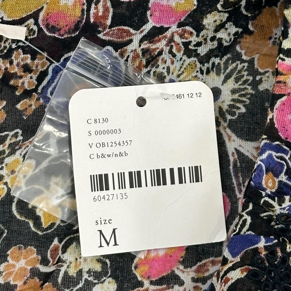 NEW Free People Maxi Dress Womens M Black Pink Floral Lace Boho OB1254357 India - Picture 3 of 10